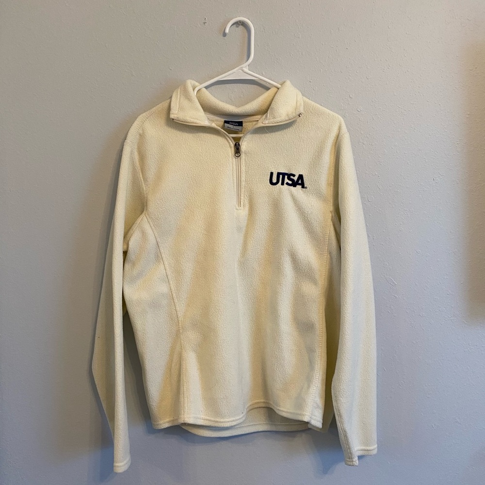 UTSA white half zip sweatshirt